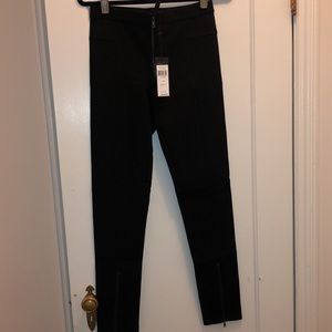 NWT BCBG black stretch skinny pants  with zippers